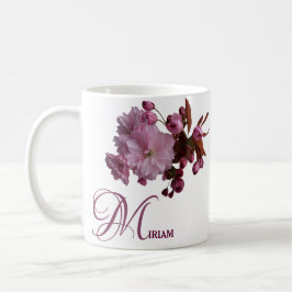Pink rosa Rosa Blume boho Kaffeetasse