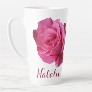 Pink rosa Rosa Blume boho Milchtasse