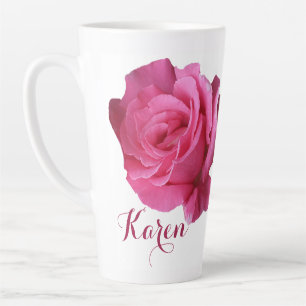 Pink rosa rosa Blume boho Milchtasse