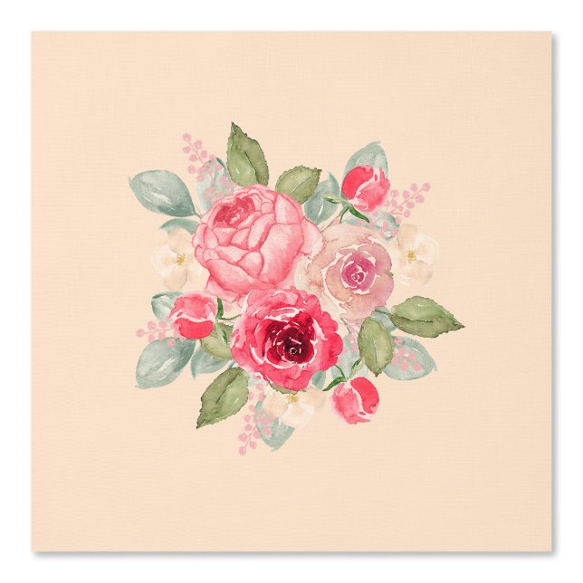 Pink rosa Roses Bouquet Tapete (Vorderseite)
