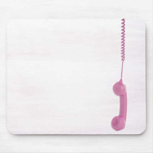 Pink-rosa Telefonhörer-Maus-Pad Mousepad (Vorne)