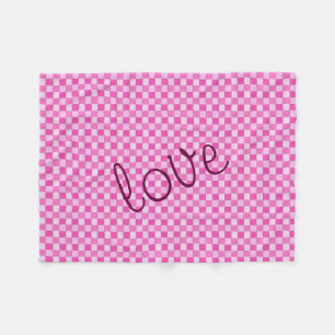 Pink-rosa-Woven-Muster mit Liebe Fleecedecke