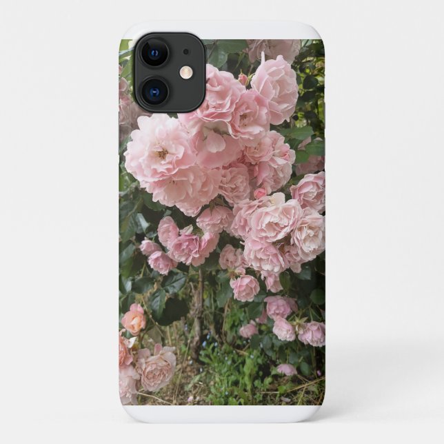 Pink Rose Blossom Floral iPhone 11 Case (Rückseite)