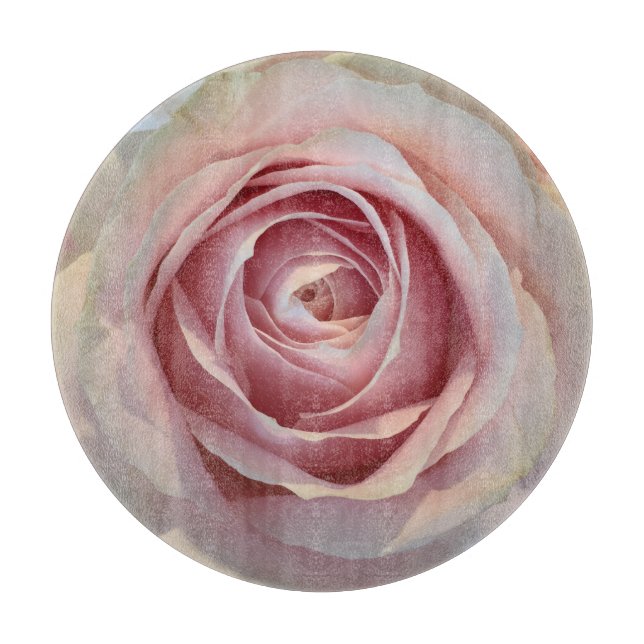 Pink Rose Blume Cutting Board Schneidebrett (Vorderseite)