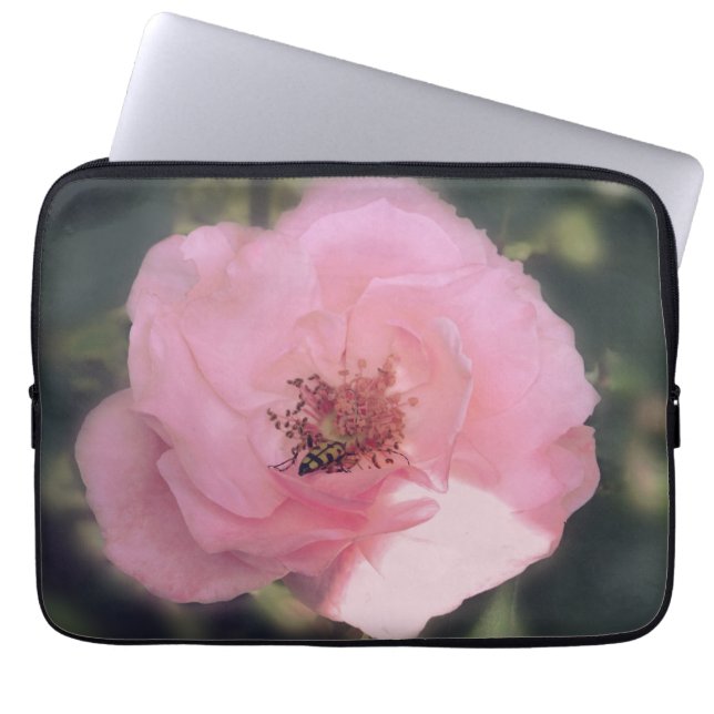 Pink Rose Blume Foto Electronics Bag Laptopschutzhülle (Vorderseite)