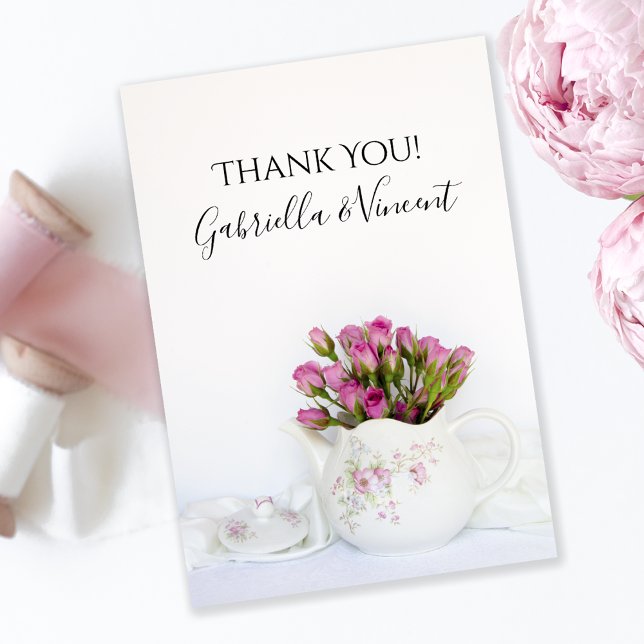Pink Rose Blume in Teapot Wedding Danke (Von Creator hochgeladen)
