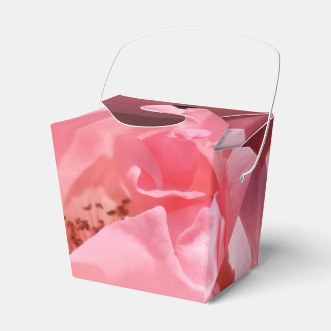Pink Rose Blumen "Abnehmen" Box Geschenkschachtel (Vorderseite)
