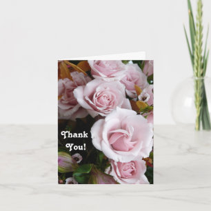 Pink Rose Bouquet-Danke! Dankeskarte