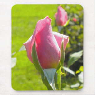 Pink Rose Bud Mouse-Pad Mousepad