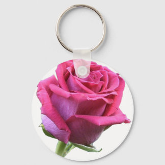 Pink Rose Bud Picture Keychain Schlüsselanhänger
