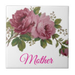 Pink Rose elegance Ceramic Tile Fliese<br><div class="desc">Add a personalized touch to your space with our customizable Pink Rose Elegance tiles — perfect for home decor,  gifts,  and creative design projects.</div>
