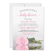 Pink Rose Elegant Baby Girl Dusche