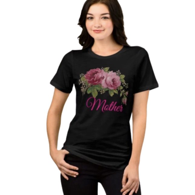 Pink Rose Eleganz  Tri-Blend Shirt (
Comfy tri-blend women’s tee feminine fit, scoop neck, short sleeves, relaxed fit.  
)
