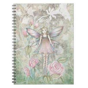 Pink Rose Fairy Notizblock