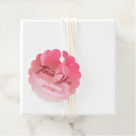 Pink Rose Favor Tags Geschenkanhänger