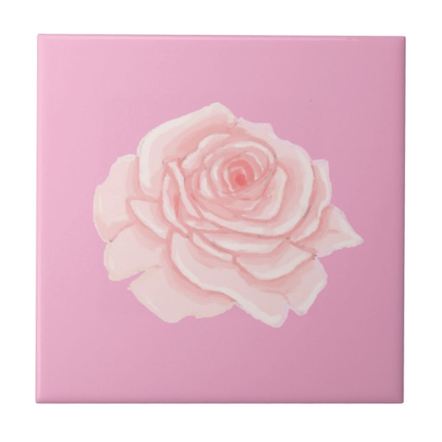 Pink rose fliese (Vorderseite)
