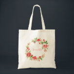 Pink Rose Floral Greenery Girl Baby Shower Tragetasche<br><div class="desc">Pink Rose Floral Greenery Girl Baby Shower Tote Bag - Adorable and cute bag featuring floral pink rose. All the texts are pre-arranged for you to personalize easily and quickly with your details.</div>