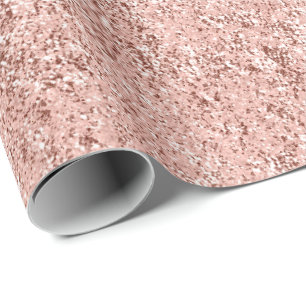 Pink Rose Gold Metallic Molten Pastel Shiny Geschenkpapier