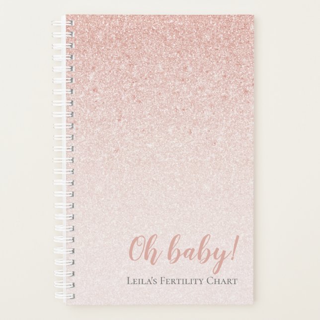 Pink Rose Gold Sparkity Graphique Planner (Devant)