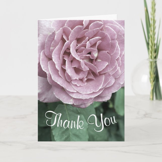 Pink Rose individuell anpassbare Dankbarkeit Karte (Vorderseite)
