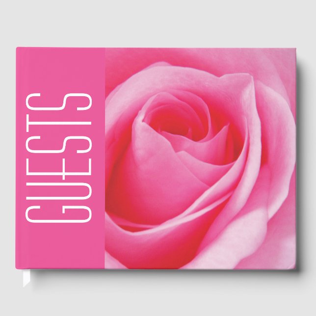 PINK ROSE - Individuelle Skripte Gästebuch (Vorderseite)
