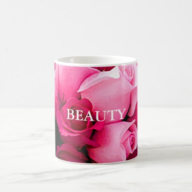 Pink Rose Kaffee Mugs Kaffeetasse (Mittel)