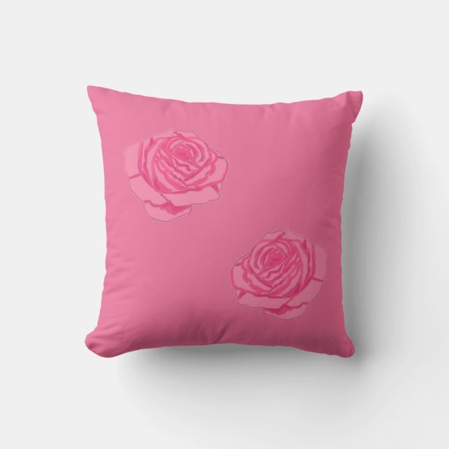 Pink rose kissen (Vorderseite)