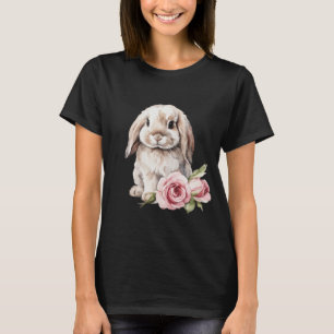 Pink Rose Lose Bunny Rabbit T-Shirt