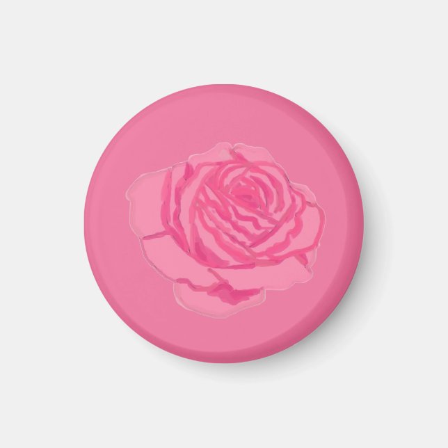 Pink rose magnet (Vorne)