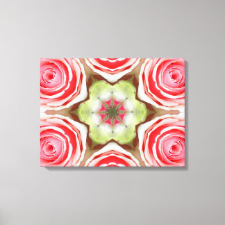 Pink Rose Mandala Leinwanddruck