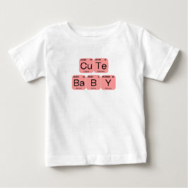 Pink Rose Niedlich Baby Periodisches Tischelement T-shirt