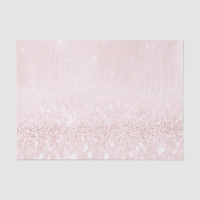 Pink Rose Pastel Glitzer Powder Girly 16. Bridal Seidenpapier (Vorderseite)