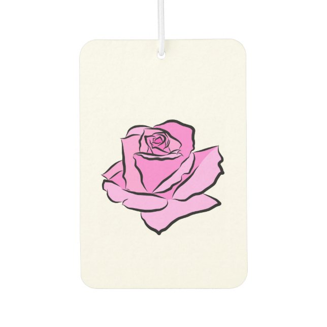 Pink Rose Pink Pink Petals Shades Dick Kontur Autolufterfrischer (Vorderseite)