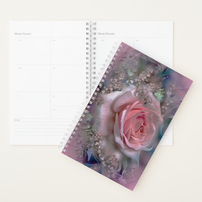 Pink Rose Planner (Devant avec enveloppe)
