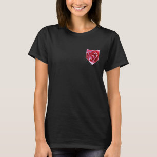 Pink Rose Pocket Retro Rose Blumengarten T-Shirt