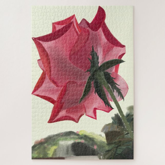 Pink Rose Puzzle (Vertical)