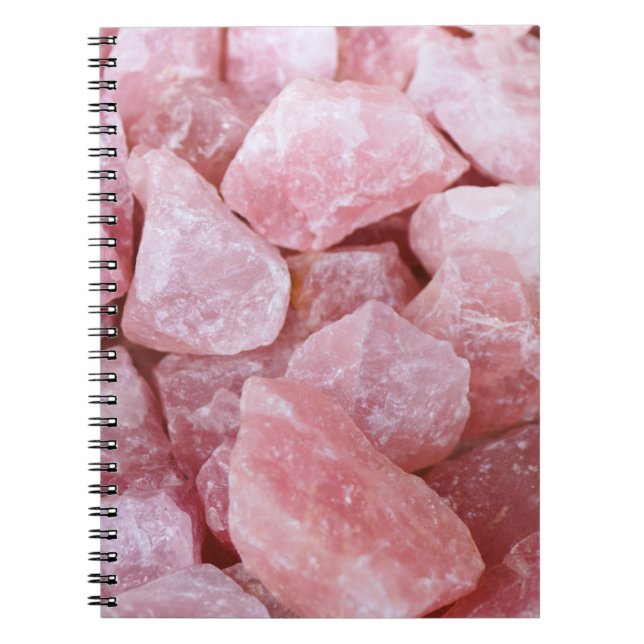 Pink Rose Quartz Crystal Love Notebook Journal Notizblock (Vorderseite)