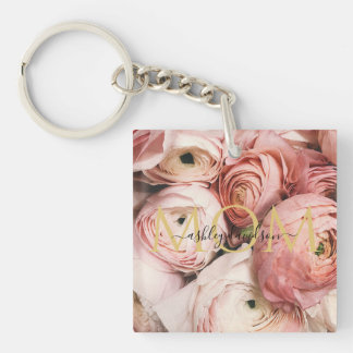 Pink Rose Rose Mom Porte - clé photo