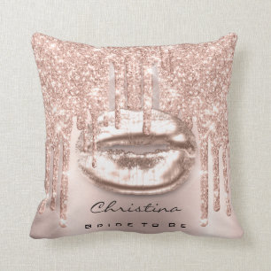 Pink Rose Spark Pastel Mermaid Unicorn Kiss Bride Kissen
