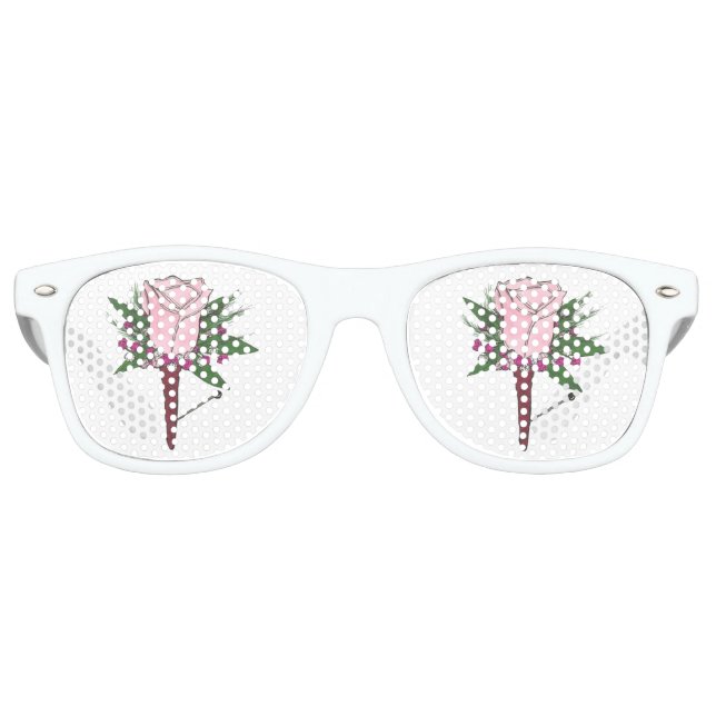 Pink Rose Wedding Prom Boutonniere Blume Shades Sonnenbrille (Vorderseite)
