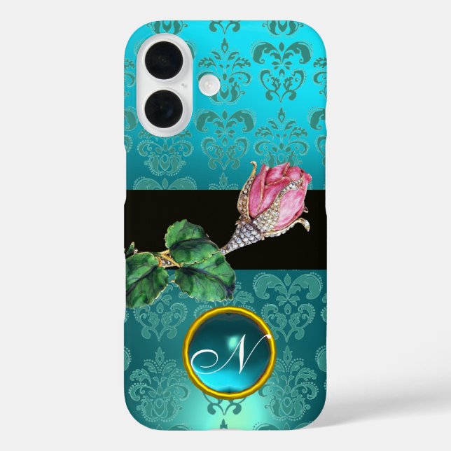 PINK ROSENKNOSPE JEWEL, BLUE AQUAMARIN DAMASK GEM  TITLE_SEO2 (Rückseite)