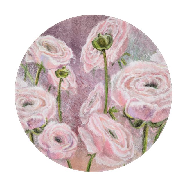 Pink Roses Cutting Board Schneidebrett (Vorderseite)