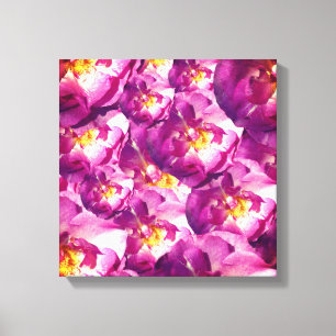 Pink Roses Foto Wrapped Canvas Leinwanddruck