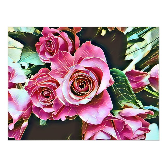 PINK ROSES FOTODRUCK (Vorne)
