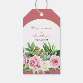 Pink Roses Gastgeschenk Hochzeit Geschenk Tag Geschenkanhänger