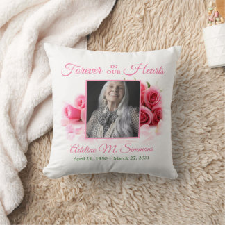 Pink Roses Gedenkkissen Kissen