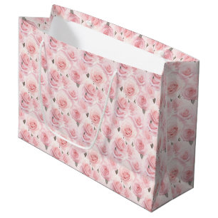 Pink Roses Geschenktasche Große Geschenktüte
