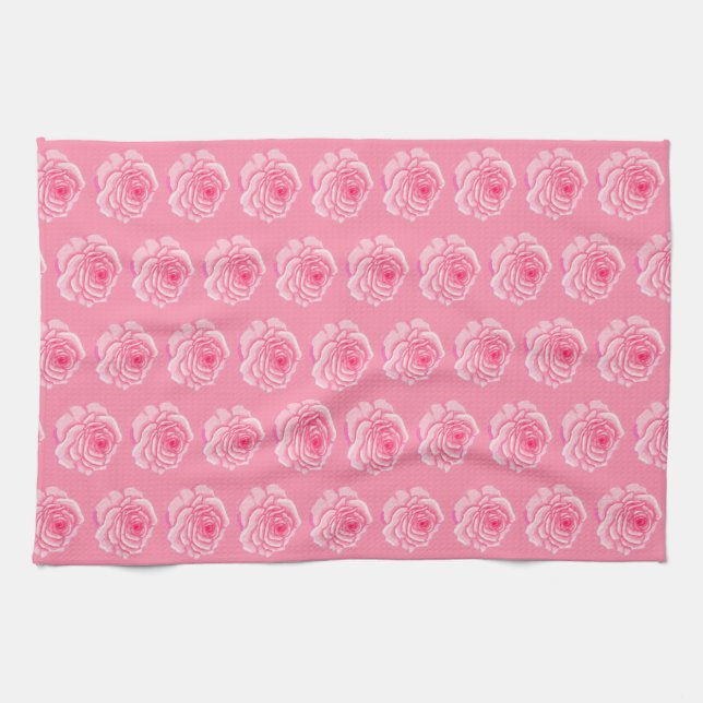 Pink roses geschirrtuch (Horizontal)