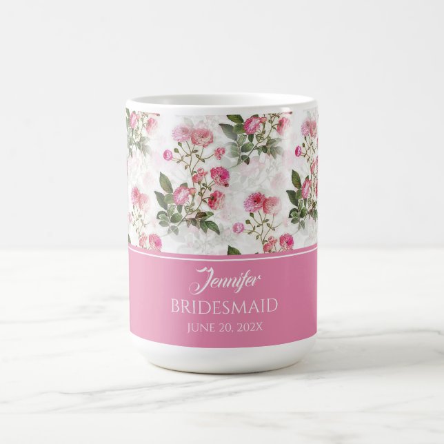 Pink Roses gestrichen Kaffeetasse (Mittel)