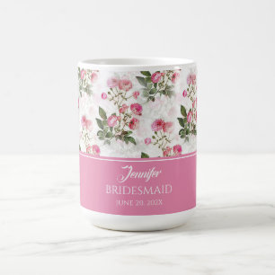 Pink Roses gestrichen Kaffeetasse